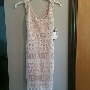 New Lulus White Lace Tie Back Dress